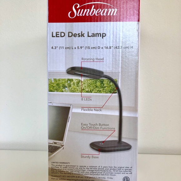 Sunbeam Accents Sunbeam Black Led Flexible Desk Lamp Touch Light
